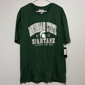 Michigan State Spartans Green Graphic Tee - Classic Campus Shirt